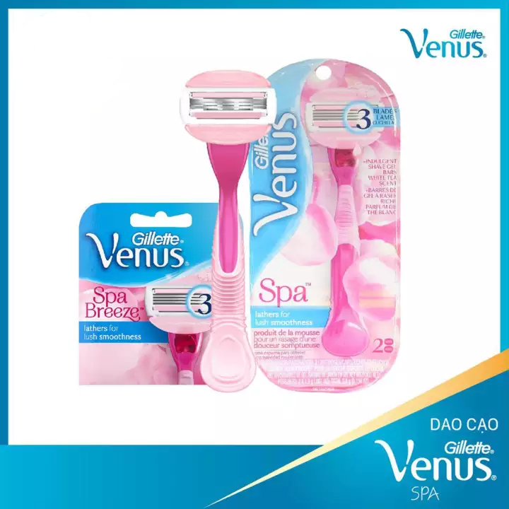 Dao cạo râu Gillette Venus Spa 3 dành cho nữ 1 cán và 2 lưỡi