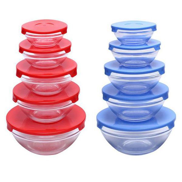 ComBo bộ 5 Thố Thủy Tinh - Dùng Được Trong Lò Vi Sóng - Tủ Lạnh