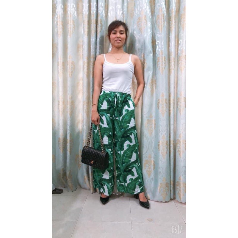 [47-60ký]Quần Culottes ống rộng thổ cẩm phong cách boho có 2 túi(link 1)