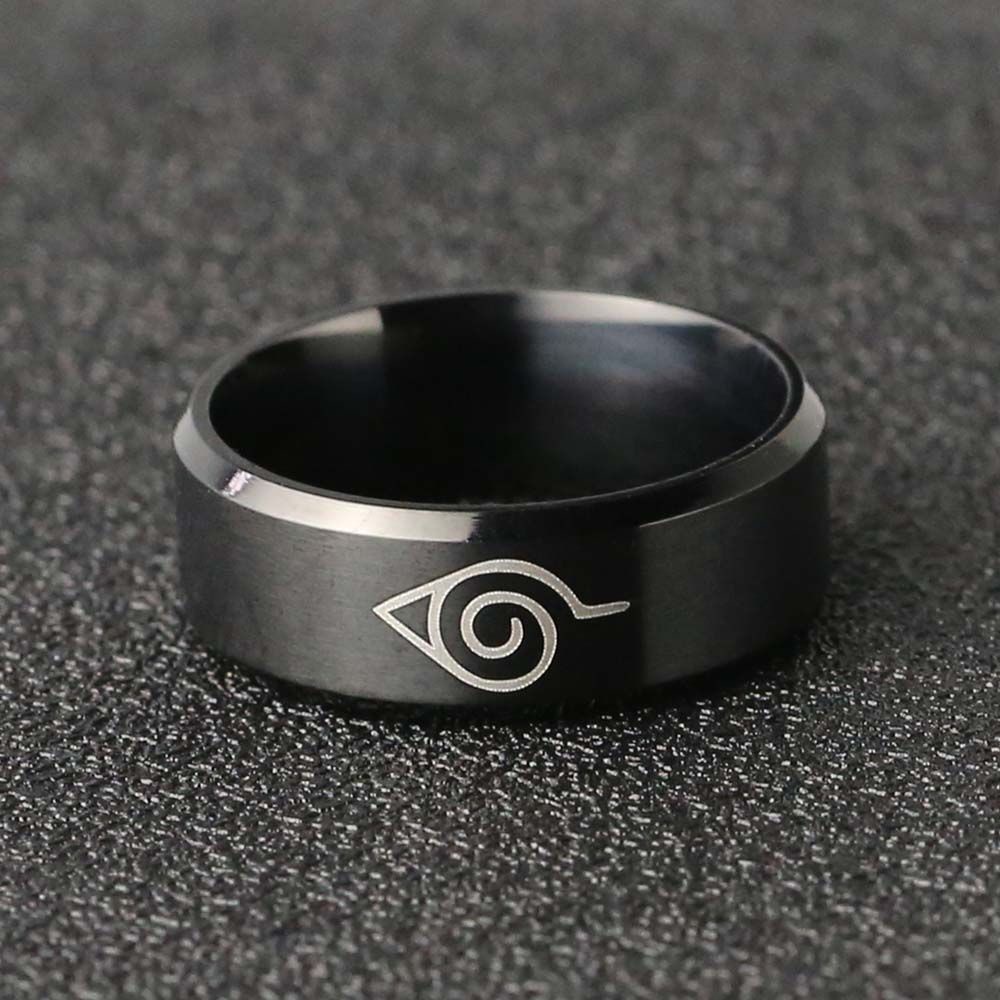 Nhẫn chất liệu thép titan không gỉ hoa văn Sasuke Itachi Ninja độc đáo cho cả nam và nữ