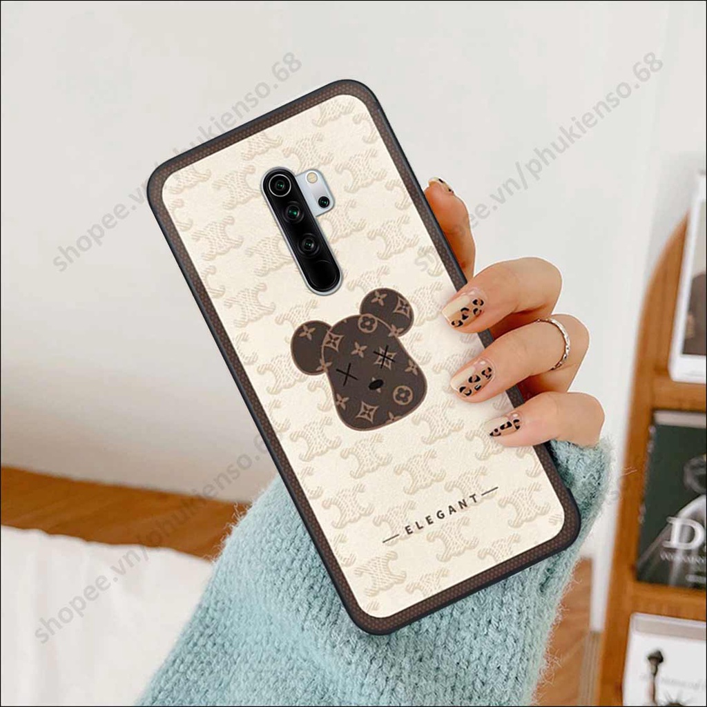 Ốp lưng điện thoại Xiaomi Redmi Note 8 / Note 8 Pro elegant, gấu be@rbrick cao cấp, vỏ ốp rẻ đẹp