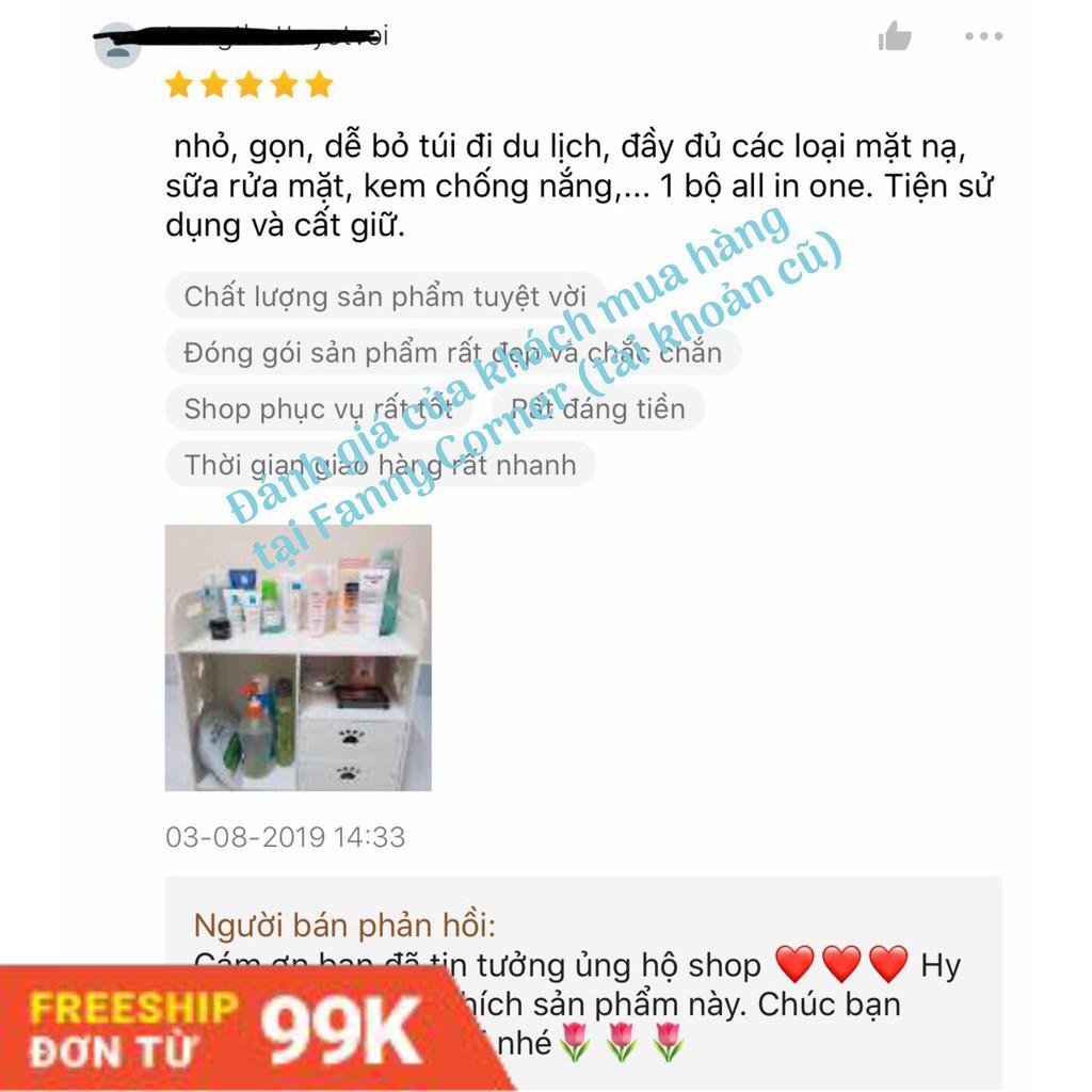 [HÀNG CHUẨN] KỆ GỖ ĐỂ ĐỒ TRANG ĐIỂM HOA VĂN CHÂN CÚN
