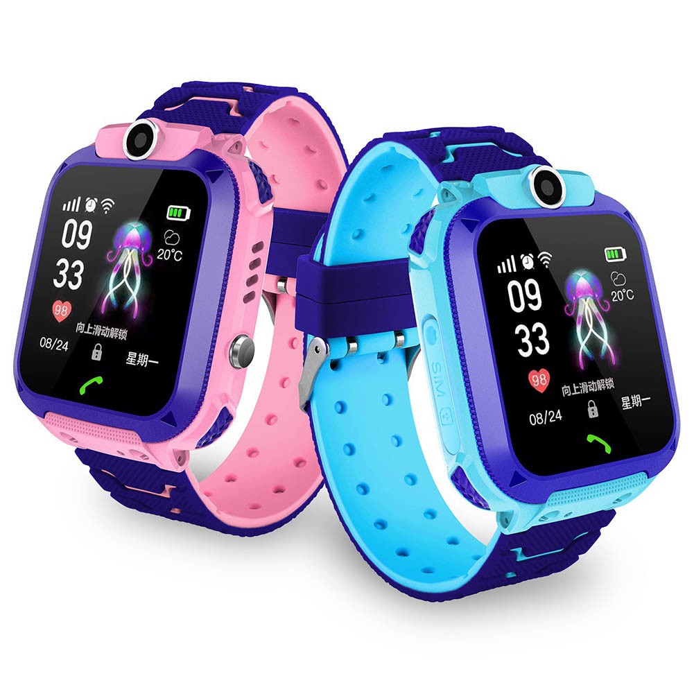 Children Waterproof USB Charge GPS SOS Touch Smart Watch Phone for Android IOS V19