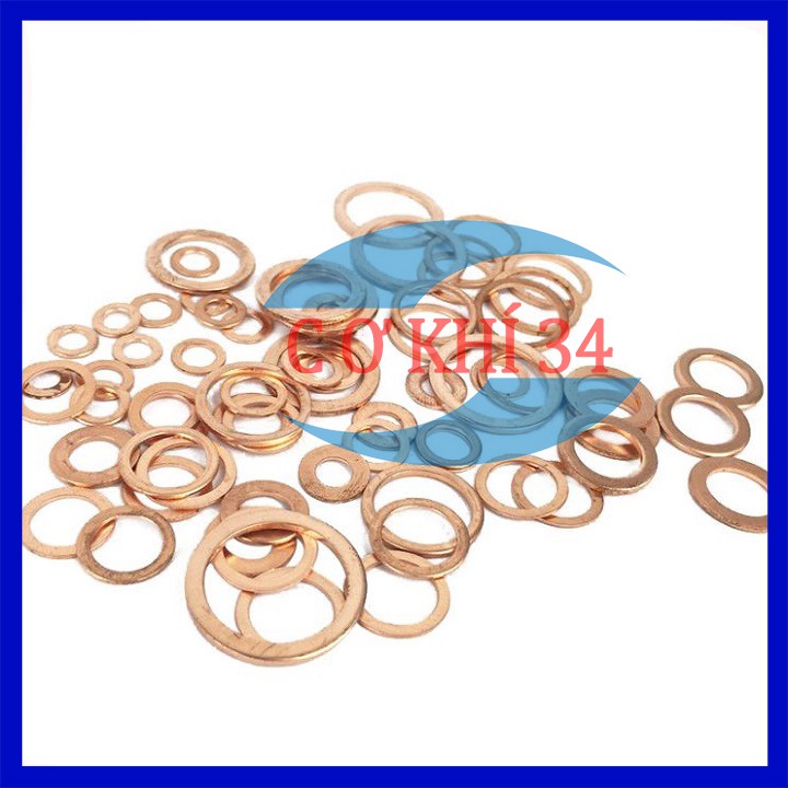 Long Đen, Vòng Đệm Bằng Đồng Cho Bulong Ốc Vít 150PC Cao Cấp