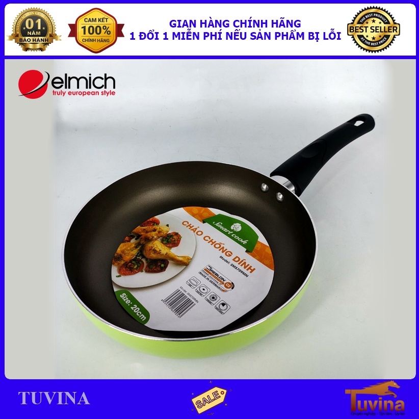 Chảo Chống Dính Smartcook (Elmich) Size 20,24,26,28 cm SM5709MN / SM5710MN / SM5711MN / SM5712MN - Hàng Chính Hãng