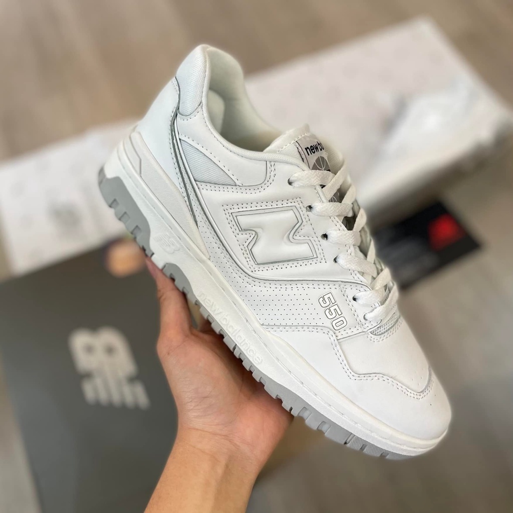 Giày Sneaker Nam Nữ NB 550 Trắng