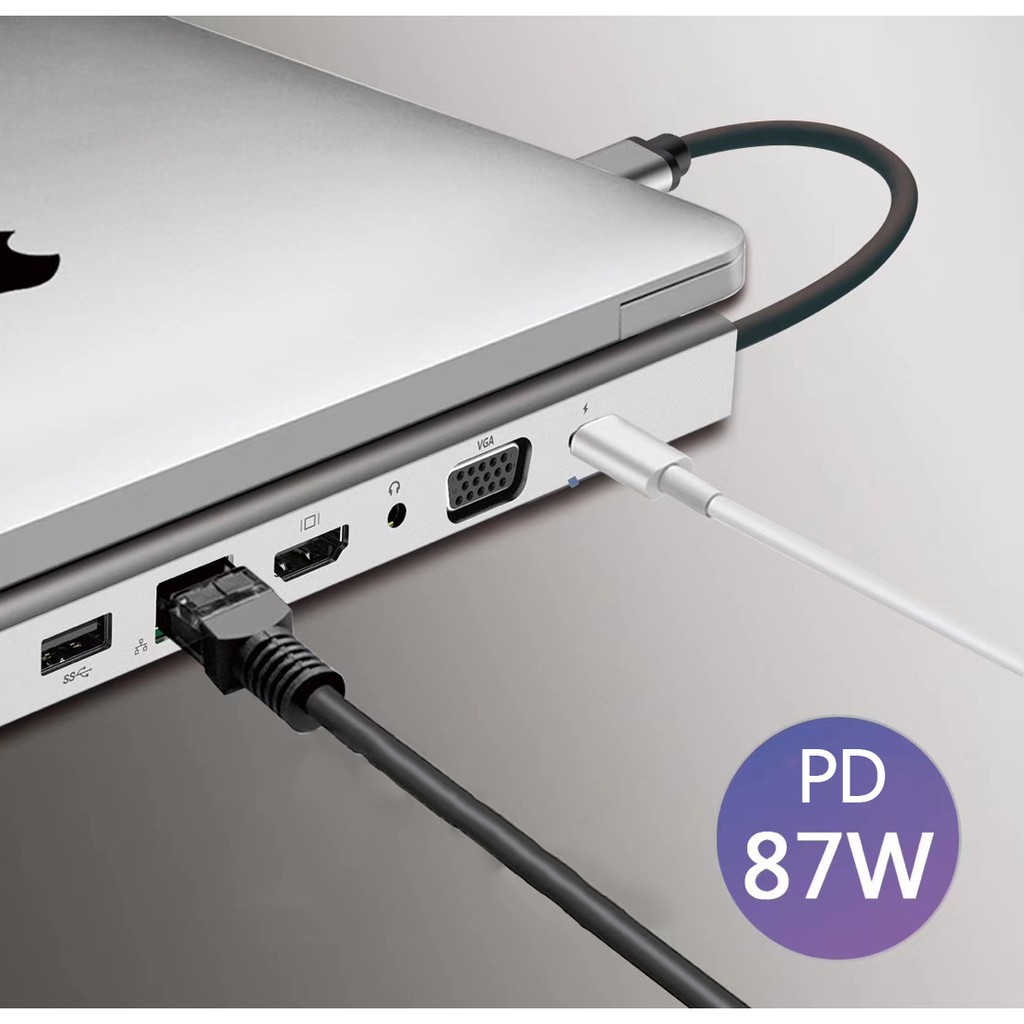 Hub USB C ra 11 cổng dùng cho Macbook Pro, Macbook Air kiêm đế tản nhiệt nhôm cao cấp