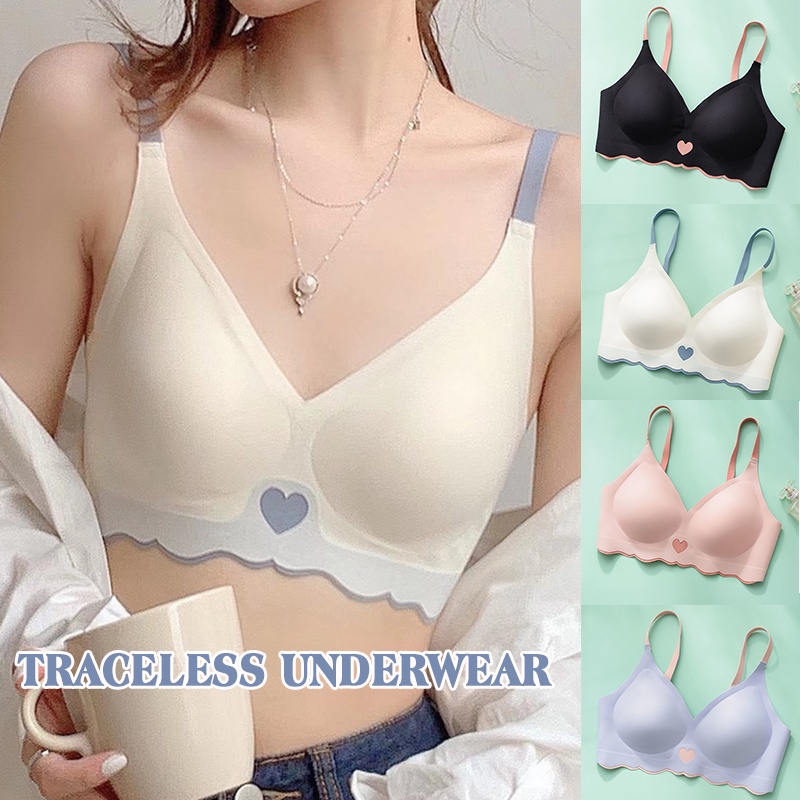 Women Bra Nipple Cover Pad Áo Ngực Thể Thao Không Gọng Thép Nâng Ngực Không Lộ Hàng Mới Dành Cho Bạn Nữ