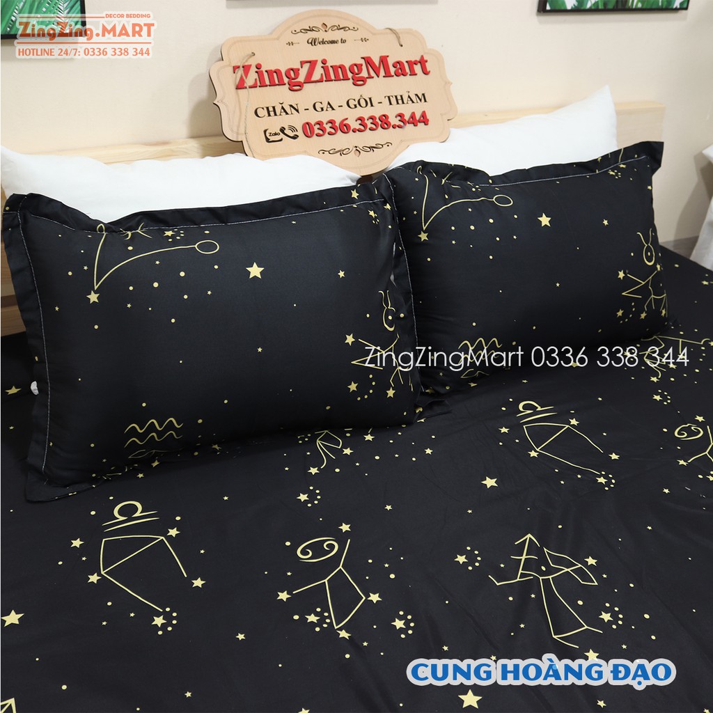 Ga Gối Poly Bộ Ga trải giường | Bộ Drap giường Cung Hoàng Đạo ( 1 ga + 2 vỏ áo gối ) - ZingZingMart