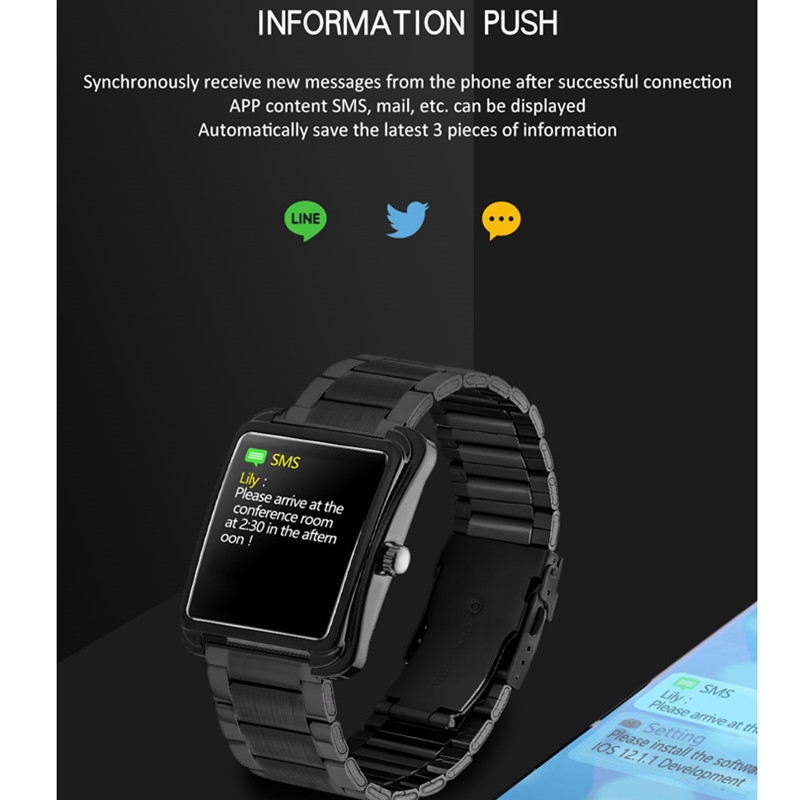 Men Smart Watch V60 Heart Rate Monitor Blood Pressure Fitness Tracker Alarm Smartwatch