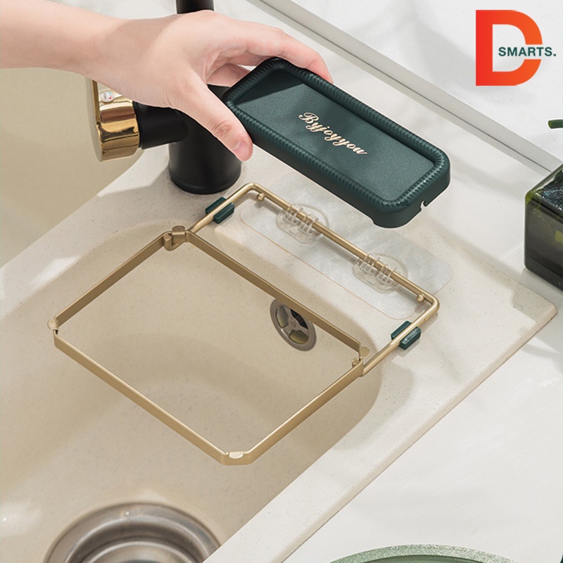 Giá treo túi lọc rác bồn rửa bát tích hợp để đồ rửa chén ngăn tắc nghẽn, không ghê tay