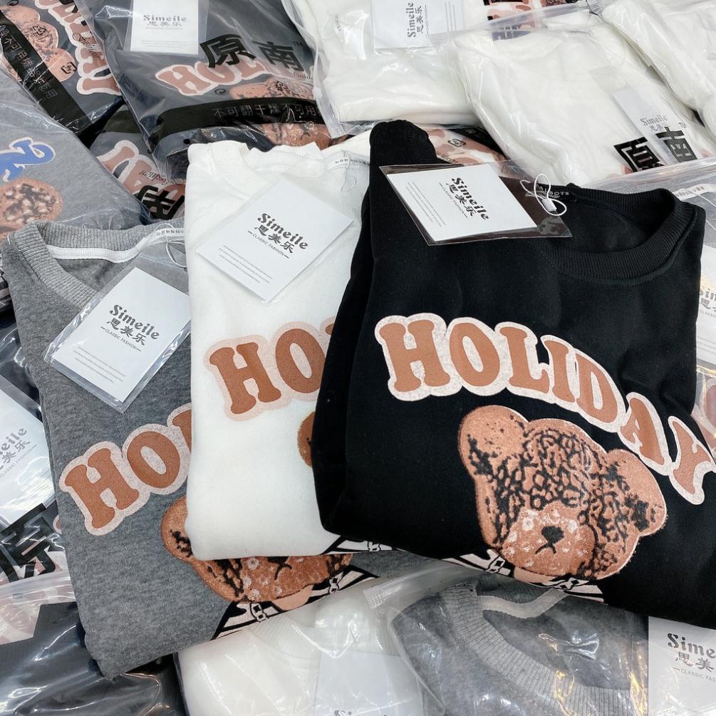 A11 CAO CẤP Áo sweater tay phồng, chất áo nỉ dày dặn Holliday Bear (A11) OR | BigBuy360 - bigbuy360.vn