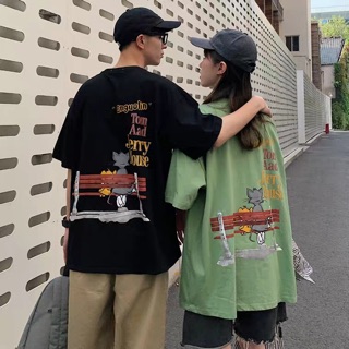 áo phông tom jerry 2 màu oversize form rộng tay lỡ nam nữ unisex DƯ TÚ LỆ