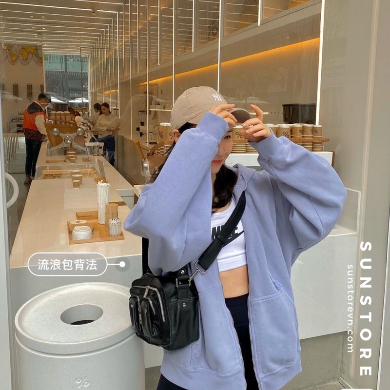 Túi đeo vai và đeo chéo phong cách unisex 2 màu đen và trắng ulzzang