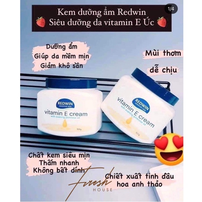 Kem dưỡng Redwin Vitamin E Cream hộp 300g