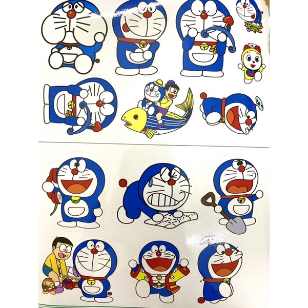 Mẫu 67 Doremon - Tem sticker decal dán hình Doremon dễ thương quá cho xe máy điện thoại laptop mũ bảo hiểm sách vở