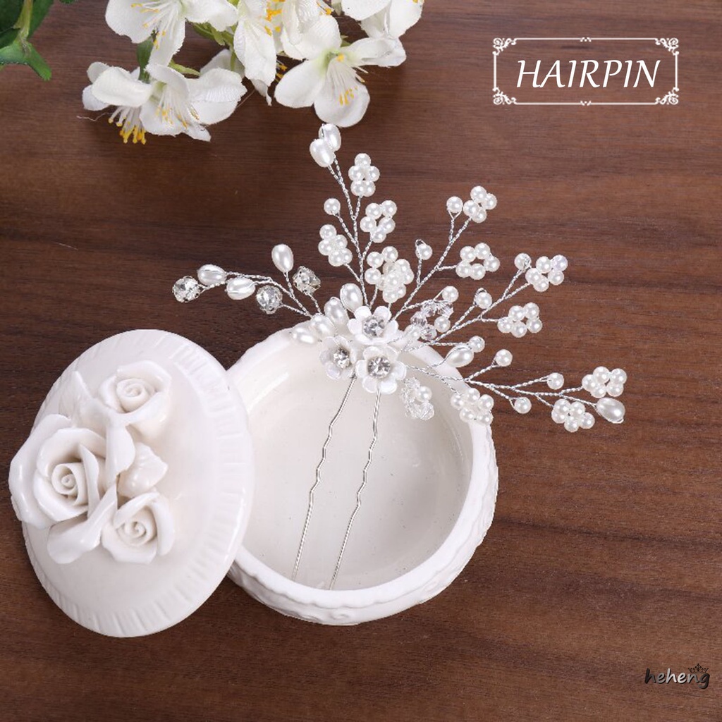 Trâm Cài Tóc Đính Đá Ngọc Trai Thủ Công Thời Trang Công Sở Cho Nữ