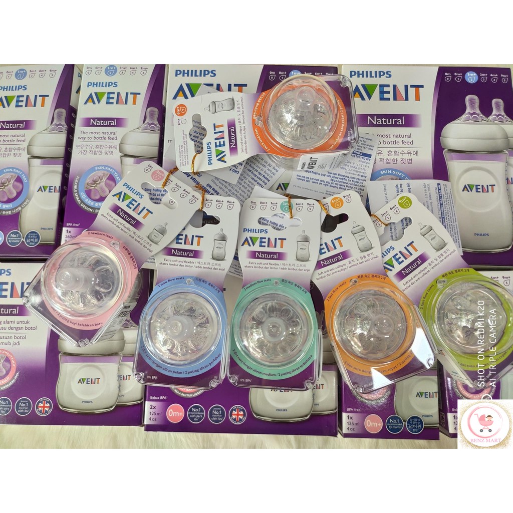 Núm ty Philips Avent natural cổ rộng