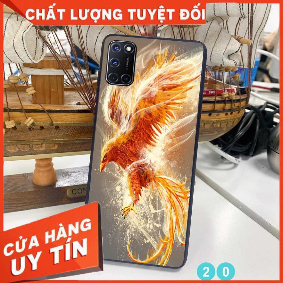 Ốp lưng in kính cường lực 3D sáng đẹp, sắc nét họa tiết hình rồng vàng quyền lực cho máy điện thoại OPPO A52 - OPPO A92