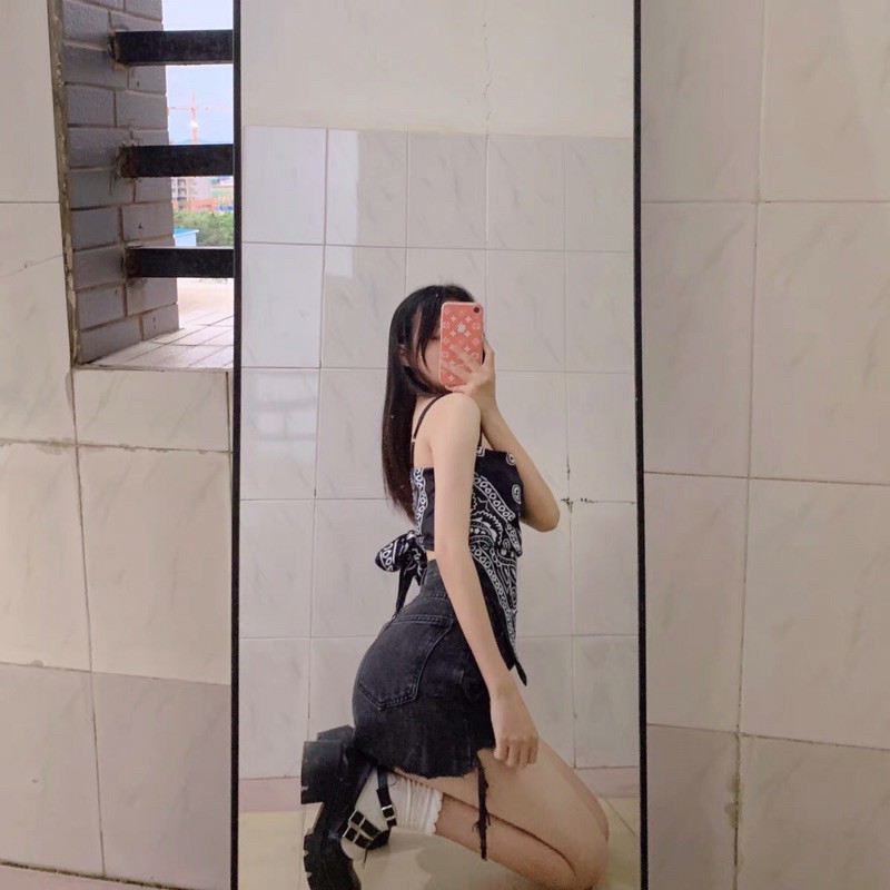 [SẴN] Áo yếm lụa họa tiết buộc nơ lưng siêu xinh đi biển du lịch hè 2021 | BigBuy360 - bigbuy360.vn