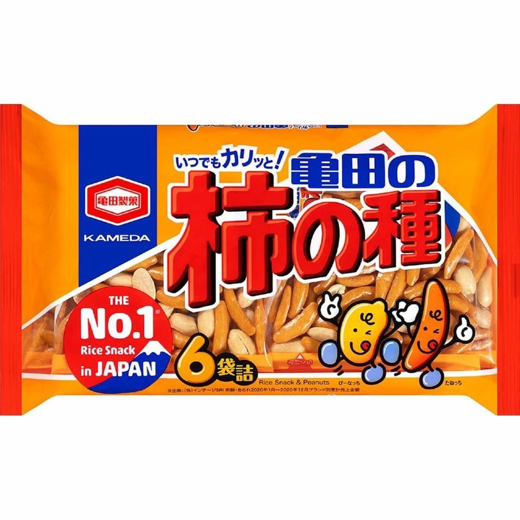 BÁNH GẠO HÌNH HẠT KAMEDA KAKI NO TANE 6P 180G