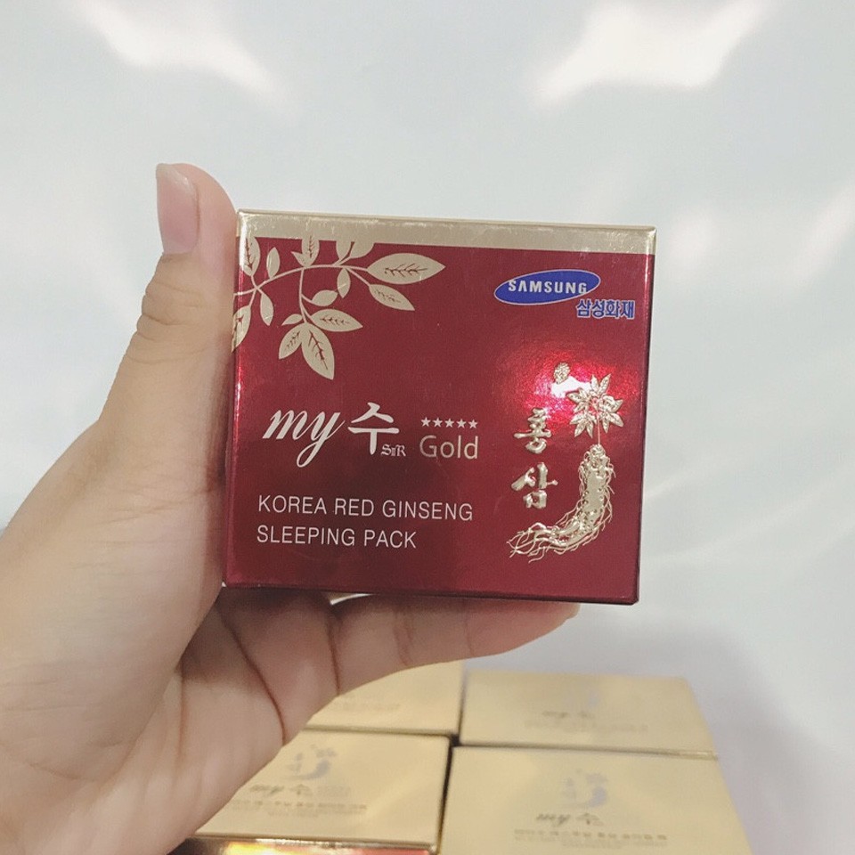 Kem hồng sâm dưỡng da ban đêm My Gold Red Ginseng Sleeping Pack 50g chính hãng