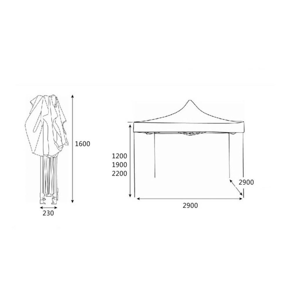 Dù che nắng che mưa di động ngoài trời cỡ lớn size 3x3m - hàng nhập khẩu 2022