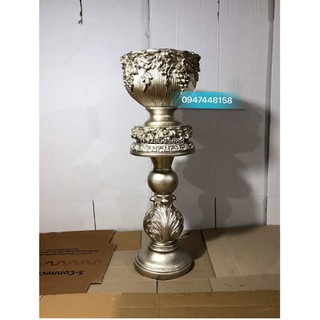 Bình hoa composite bộ đôn S3 màu bạc