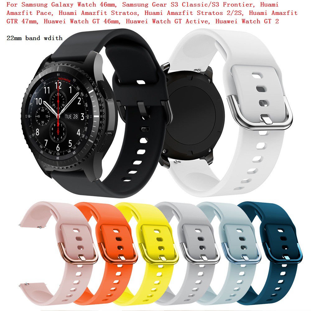 Dây đeo silicon thay thế cho đồng hồ Samsung Galaxy Watch 46mm/Gear S3 Classic/S3 22mm