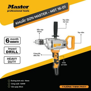 [HÀNG CHÍNH HÃNG] MÁY KHUẤY SƠN, MÁY ĐÁNH BỘT MASTER CẦM TAY - MST 16-01 1200W