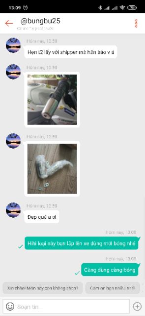 Gù chống rung tay lái xe máy inox 304 nặng 600g 1 cặp