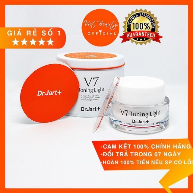 [thanh lý vỏ thiếc móp] KEM DƯỠNG TRẮNG TÁI TẠI DA V7 TONING LIGHT DR JART+
