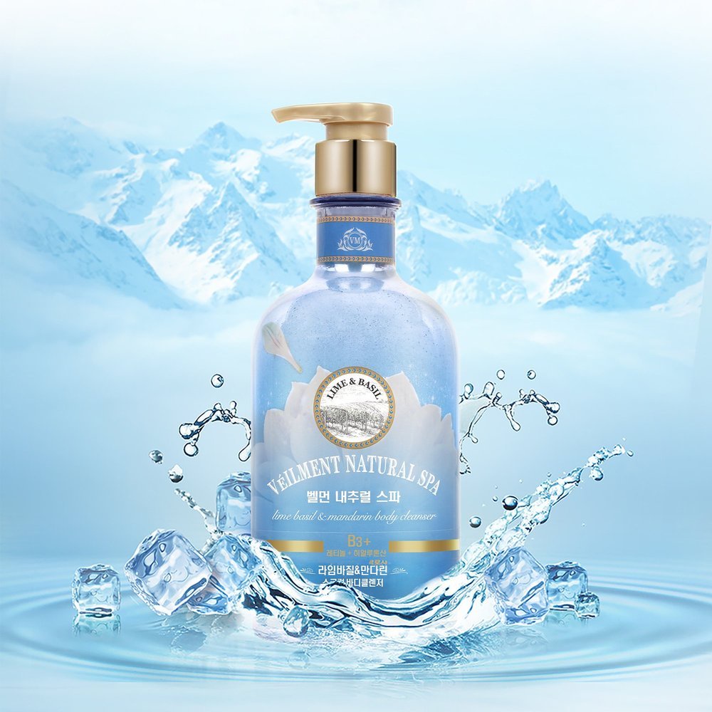Sữa Tắm Hạt Veilment On The Body Dưỡng Ẩm Và Làm Sáng Da Hương Lime Basil &amp; Mandarin 600g