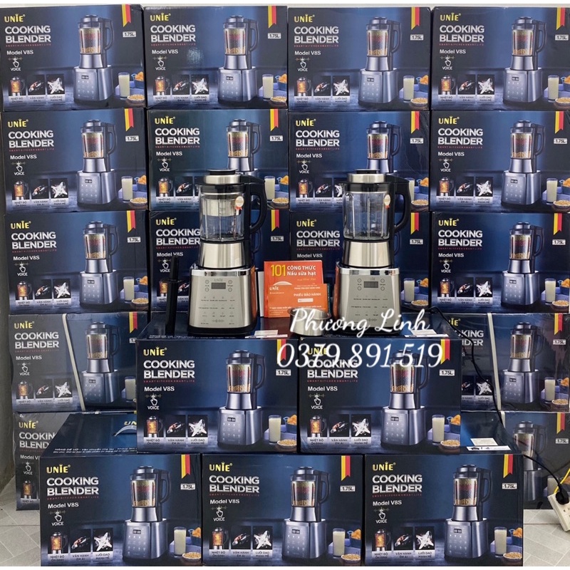 Máy làm sữa hạt Unie V8S - Dung tích 1.75L Có Giọng Nói Độc Quyền - Hàng chính hãng - Bảo hành 24 tháng