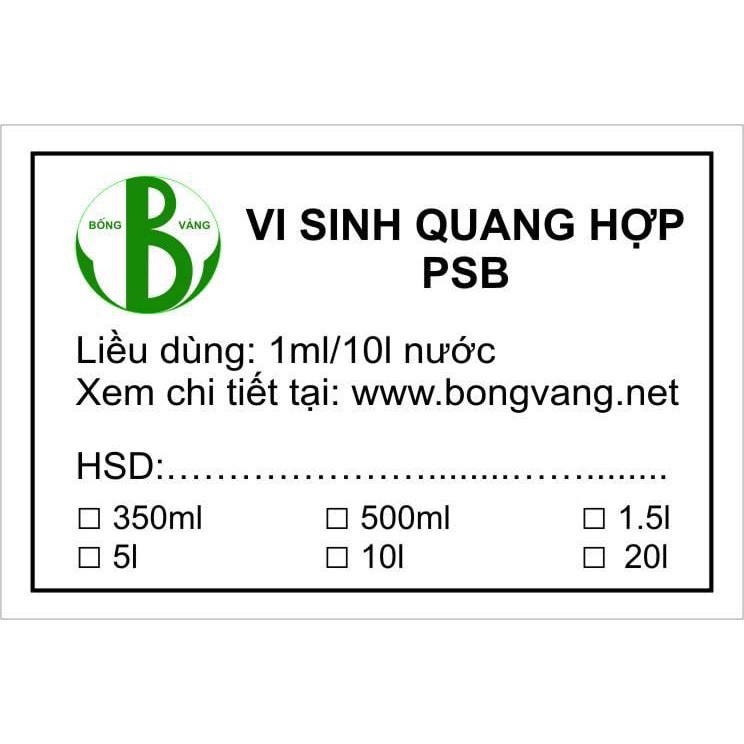 DUNG DỊCH VI KHUẨN QUANG HỢP PSB