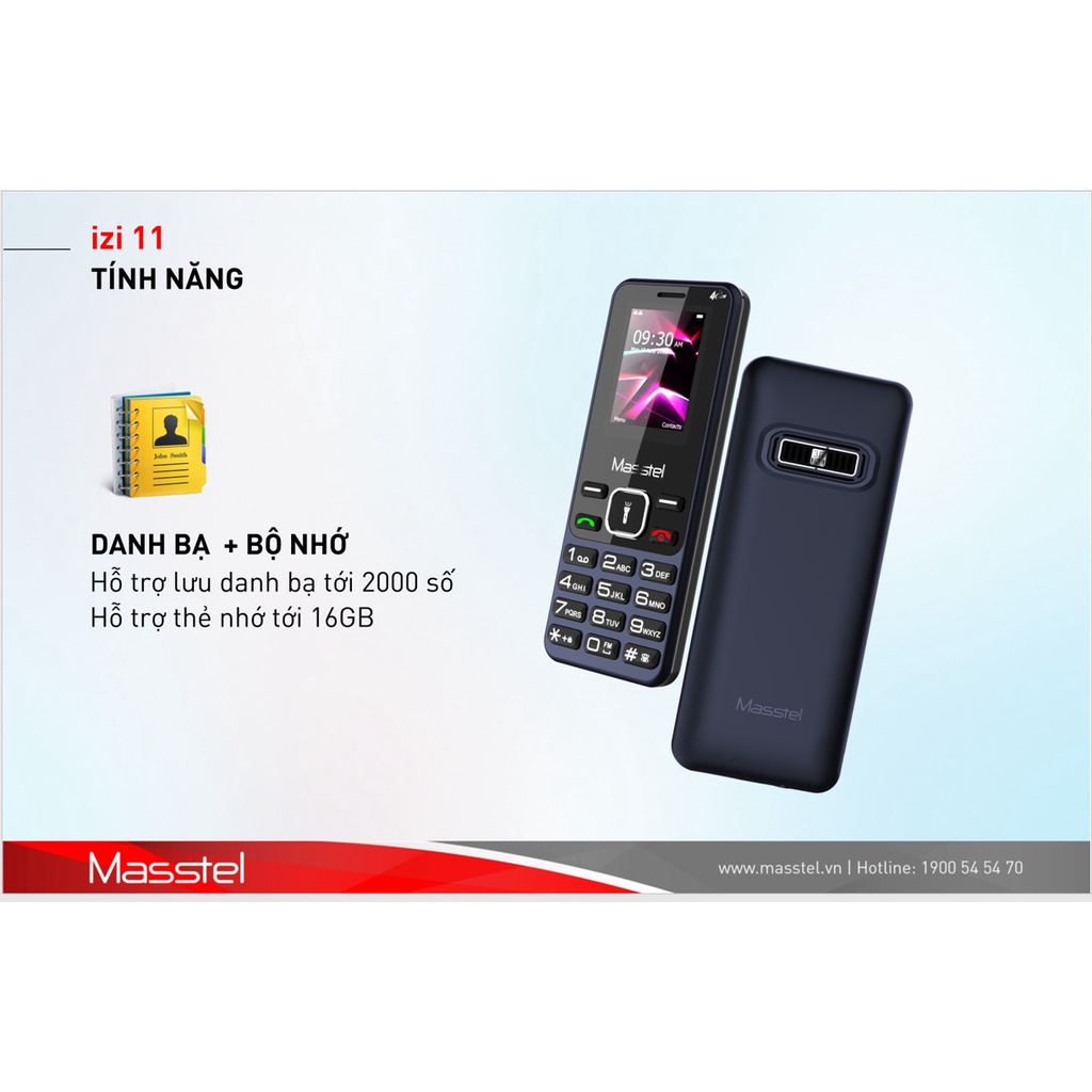 Điện thoại Masstel IZI 11 4G - Hàng Chinh Hãng