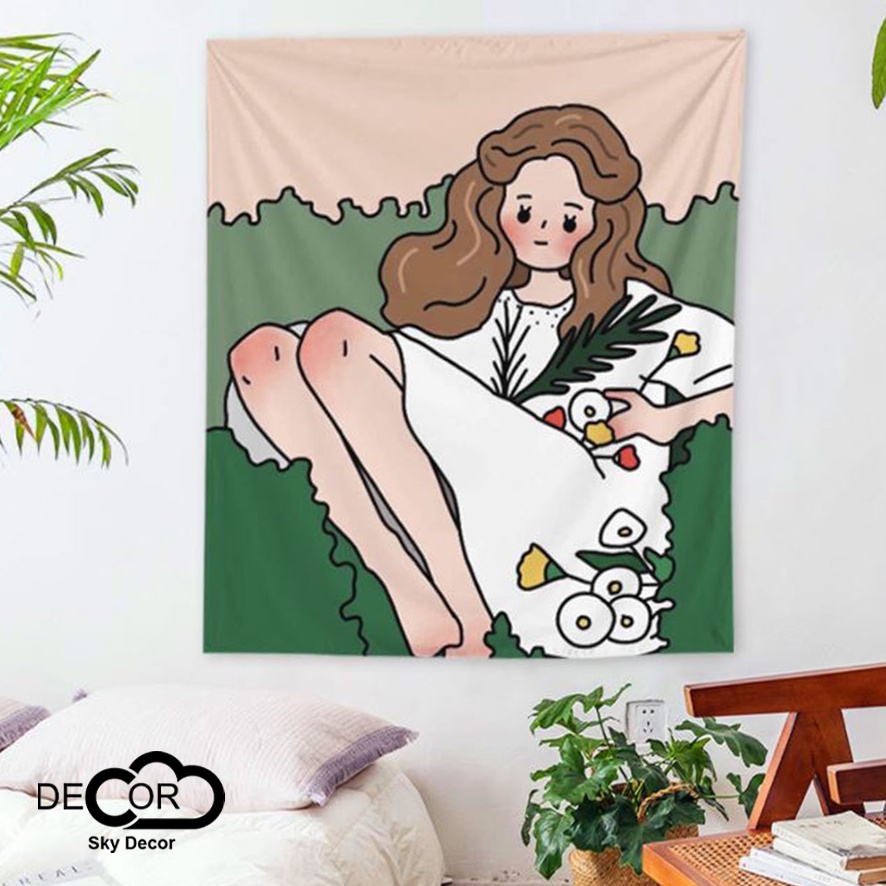 [TẶNG MÓC TREO] Vải treo tường - Trang trí phòng ngủ, phòng khác, cửa hàng - SkyDecor