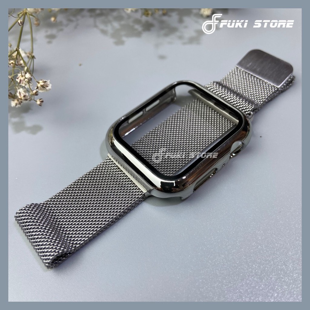 [Ảnh thật shop chụp]✨Dây thép milan không gỉ + ốp bảo vệ dành cho Apple Watch Series 1/2/3/4/5/6 SE 38/40mm 42/44mm