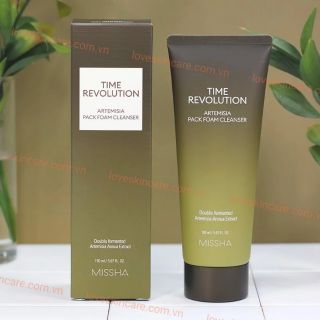 Sữa Rửa Mặt Tạo Bọt Kiêm Mặt Nạ Đất Sét Chiết Xuất Ngải Cứu Missha Time Revolution Artemisia Pack Foam Cleanser 150ml