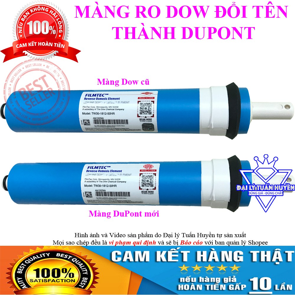 [Mã ELMS5 giảm 7% đơn 300K] Lõi lọc nước số 4 - Màng RO DOW FILMTEC - DuPont FilmTec USA Nhập Khẩu Từ Mỹ Chính Hãng | WebRaoVat - webraovat.net.vn