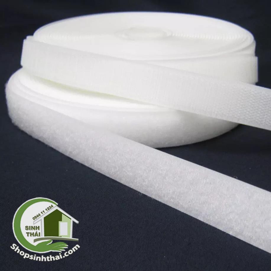 Miếng dán vải 2 mặt dán giày, túi xách - dính gai dán Xé, Băng gai dính, khóa nhám gai khổ rộng 2cm - chọn màu