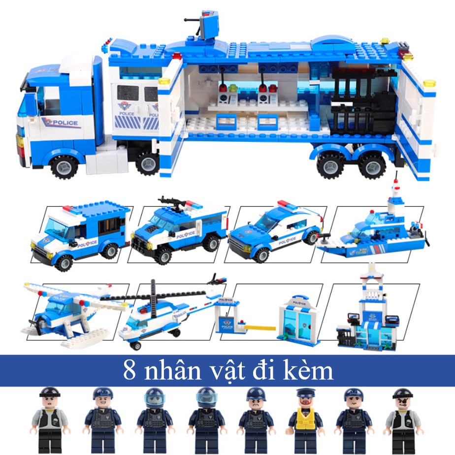 LEGO OTO 1115 Mảnh - 25 Tạo Hình - Bộ Đồ Chơi Lắp Ghép Lego Cảnh Sát