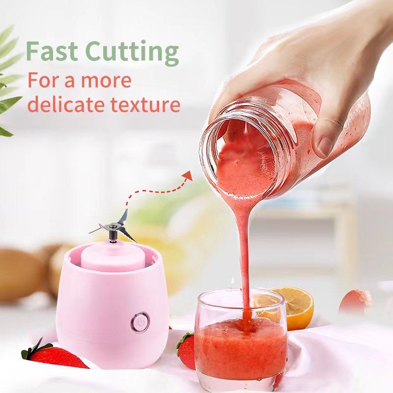 Máy xay sinh tố mini sạc usb có nắp đậy tiện dụng