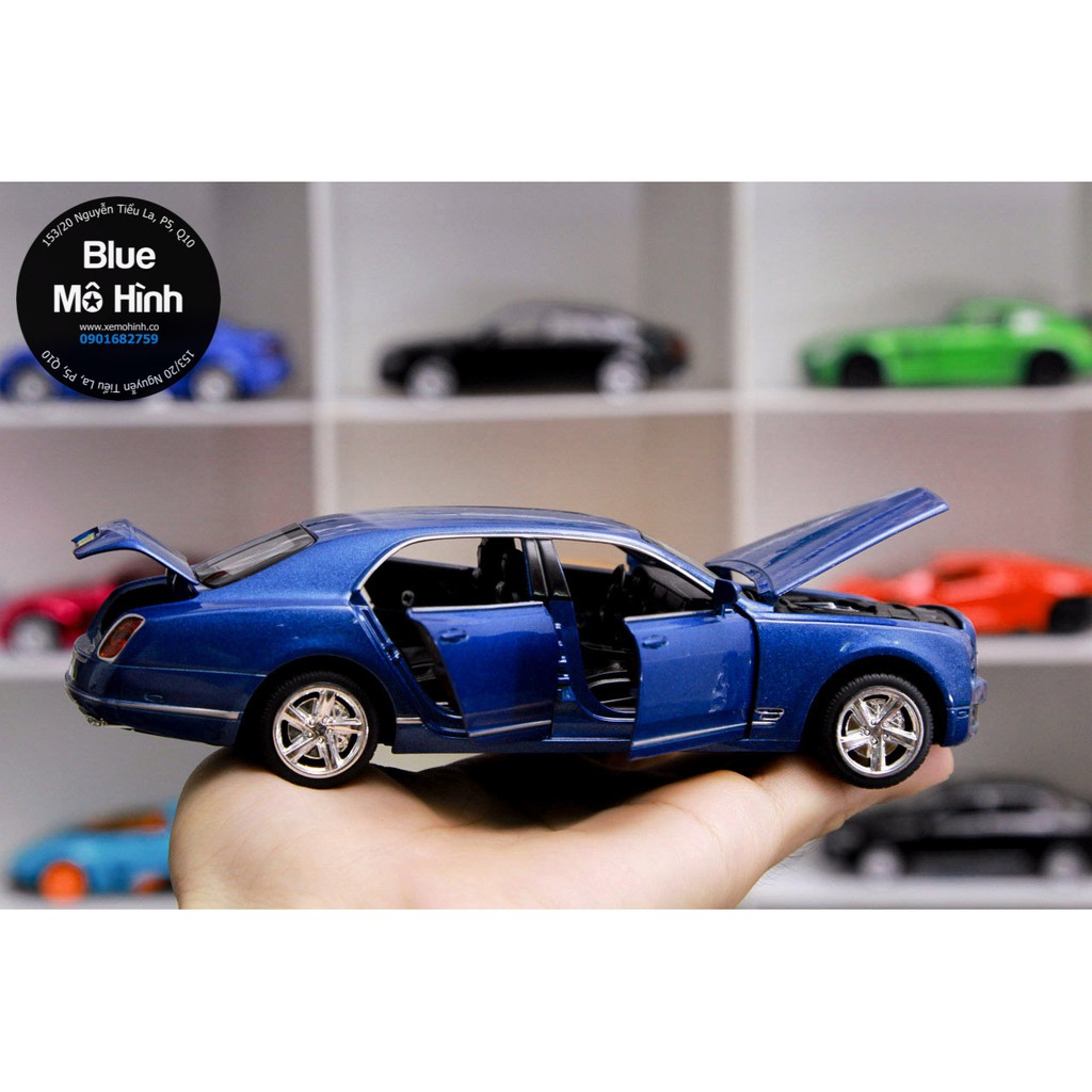 Blue mô hình | Xe mô hình Bentley Mulsanne tỷ lệ 1:32 mở hết cửa