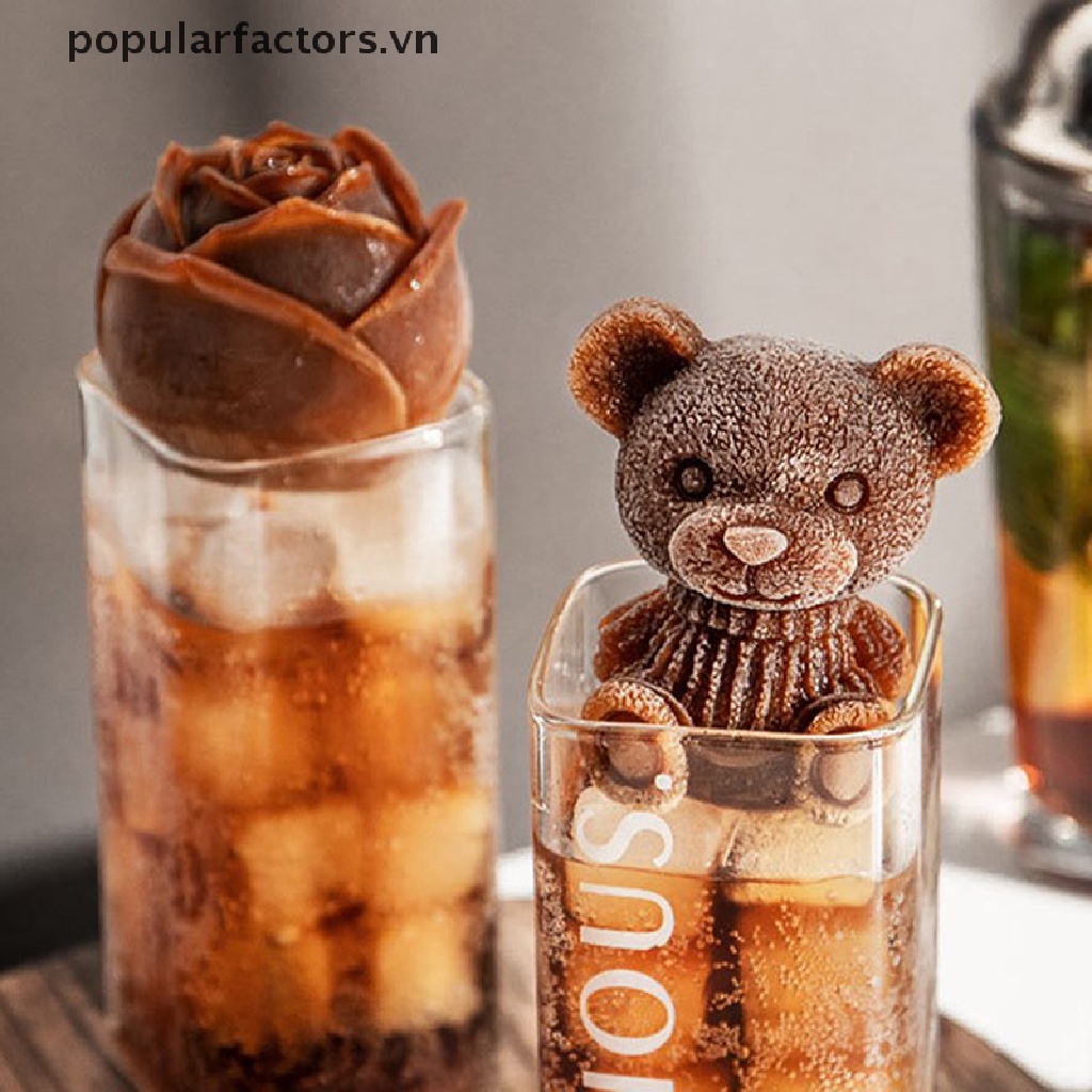 [Phổ Biến] Khuôn Silicon Làm Đá 3D Nổi Hình Gấu Hoạt Hình Nhanh Khô Và Dễ Chịu [VN]