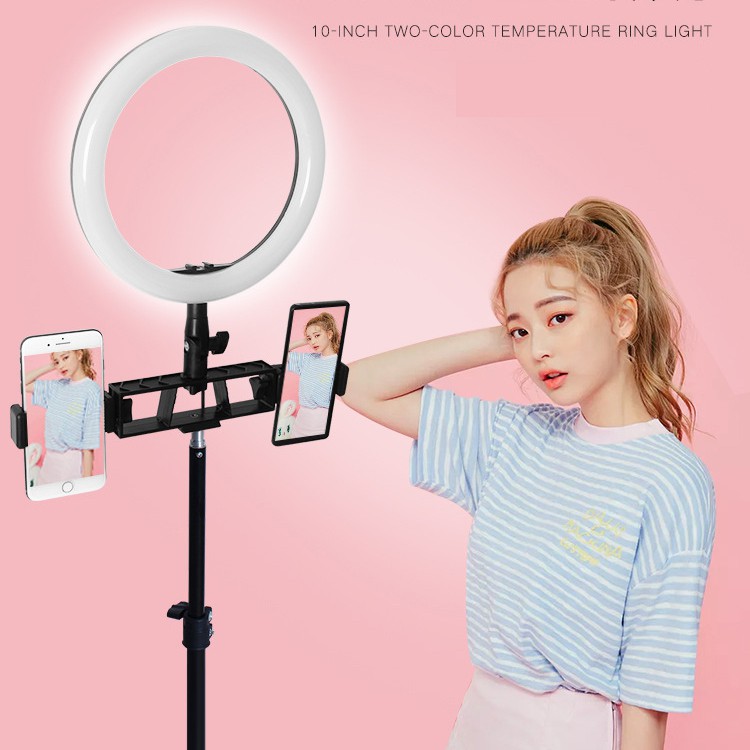 Đèn tròn Livestream, Makeup, Trang Điểm đường kính 16/26cm 3 chế độ sáng