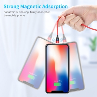 Dây Cáp Sạc Nhanh USB Nam Châm 3A Cho iphone Micro Type C