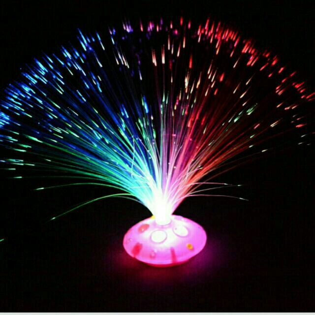 Đèn led bình  hoa  phát sáng  sợi quang