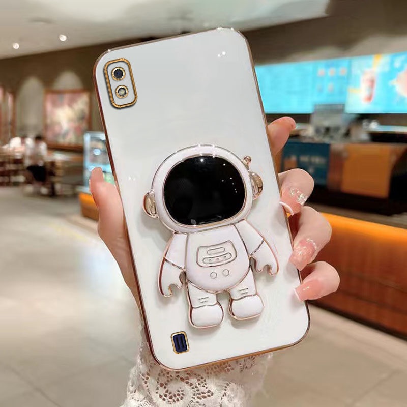 Ốp Điện Thoại Silicon Có Giá Đỡ Hình Phi Hành Gia 3D Cho Samsung A10 M10 A10S A11 M11 A12 M12 A31 A30 A20