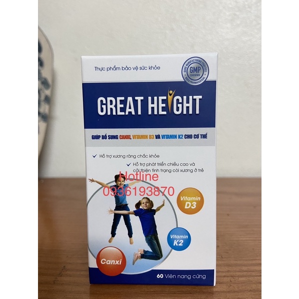 [Mã 66FMCGSALE hoàn 8% xu đơn 500K] GREAT HEIGHT 👍 [CHÍNH HÃNG] ❤️ GREATHEIGHT GIÚP TĂNG CHIỀU CAO | BigBuy360 - bigbuy360.vn